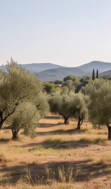 Terrain à bâtir planté d'oliviers