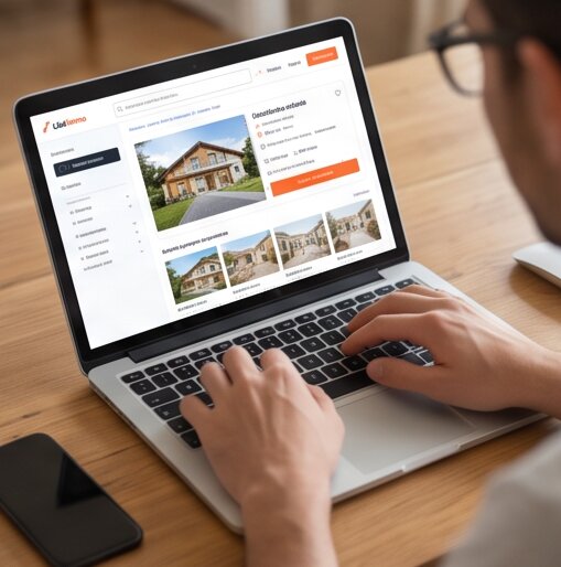 Rédaction d'une annonce immobilière sur ordinateur